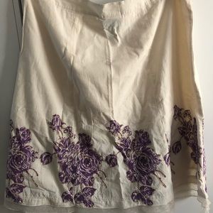 Style & Co 100% cotton floral skirt